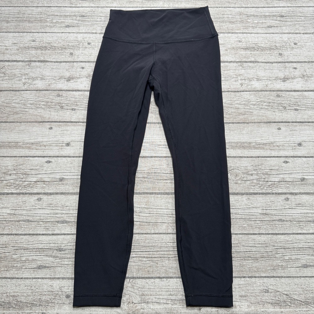 Lululemon Leggings Women's 24 Black Wunder Under High Rise Cropped Yoga Training